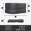 Logitech Keyboard ERGO K860 Wireless Ergonomic Keyboard - Split Keyboard, Wrist Rest, Natural Typing, Stain-Resistant Fabric, Bluetooth and USB Connectivity, Compatible with Windows/Mac