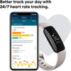 Fitbit Inspire 2 Health & Fitness Tracker, 24/7 Heart Rate, Lunar White, One Size (S & L Bands Included)