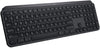 Logitech Keyboard MX Keys Advanced Wireless Illuminated Keyboard, Tactile Responsive Typing, Backlighting, Bluetooth, USB-C, Apple macOS, Microsoft Windows, Linux, iOS, Android, Metal Build - Graphite