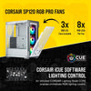 Corsair PC Case iCUE 220T RGB Airflow Tempered Glass Mid-Tower Smart Case, White