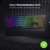 Razer Keyboard Ornata V2 Gaming Keyboard: Hybrid Mechanical Key Switches - Customizable Chroma RGB Lighting - Individually Backlit Keys - Detachable Plush Wrist Rest - Programmable Macros