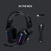 Logitech Headset G733 Lightspeed Wireless Gaming Headset with Suspension Headband, LIGHTSYNC RGB, Blue VO!CE mic Technology and PRO-G Audio Drivers - (Black)