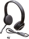 Logitech Headset H600 Over-The-Head Wireless Headset for (Black)