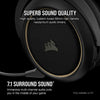 Corsair Headset HS70 Pro Wireless Gaming Headset - 7.1 Surround Sound Headphones for PC, PS5, and PS4 - Discord Certified - 50mm Drivers (Cream)