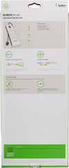 Belkin 6 Outlet Surge Protector with 2 x 2.4A Shared USB Charging, 2M Cable (BSV604sa2M)