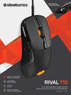 SteelSeries Mouse Rival 710 Gaming Mouse - 16,000 CPI TrueMove3 Optical Sensor - OLED Display - Tactile Alerts - RGB Lighting, Black