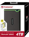 Transcend 2TB USB3.1 USB Type-C Gen 1 StoreJet Rugged External Hard Drive (25M3C 2.5) - Grey