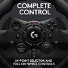 Logitech Racing Wheel G923 with Pedals for PS 5, PS4 and PC featuring TRUEFORCE up to 1000 Hz Force Feedback, Responsive Pedal, Dual Clutch Launch Control, and Genuine Leather Wheel Cover