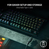 Razer Keyboard Huntsman V2 TKL Tenkeyless Gaming Keyboard: Fastest Linear Red Optical Switches Gen2 w/Sound Dampeners & 8000Hz Polling Rate - Detachable TypeC Cable - Doubleshot PBT Keycaps - Ergonomic Wrist Rest