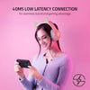 Razer Headset Kraken BT Kitty Edition: Bluetooth 5.0-40ms Low Latency Connection - Custom-Tuned 40mm Drivers - Beamforming Microphone - Powered by Razer Chroma - Quartz Pink
