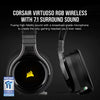 Corsair Headset Virtuoso RGB Wireless Gaming Headset - High-Fidelity 7.1 Surround Sound w/Broadcast Quality Microphone - Memory Foam Earcups - 20 Hour Battery Life - Works with PC, PS5, PS4 (Carbon)