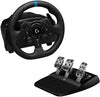 Logitech Racing Wheel G923 with Pedals for PS 5, PS4 and PC featuring TRUEFORCE up to 1000 Hz Force Feedback, Responsive Pedal, Dual Clutch Launch Control, and Genuine Leather Wheel Cover