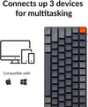 Keychron K3 Ultra-Slim 75% Layout Wireless Bluetooth/Wired USB Mechanical Keyboard, Hot Swappable Low-Profile Keychron RGB LED Backlit 84 Keys Keyboard for Mac Windows (Optical Red Switch) (K3E1)