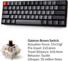 Keychron K12 60% Layout with White LED Backlight N-Key Rollover, Compact 61 Keys Computer Keyboard (Gateron Brown Switch) (K12B3)