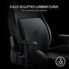 Razer Gaming Chair Support Lumbar Cushion: Fully-Sculpted Lumbar Curve - Memory Foam Padding - Black Velvet