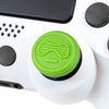 KontrolFreek Performance Thumbsticks Icon X for PlayStation 4 (PS4) and PlayStation 5 (PS5), 2 Mid-Rise Convex (Green)
