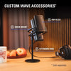 Elgato Wave 1 Premium USB Condenser Microphone and Digital Mixer for Streaming, Recording, Podcasting - Anti-Clipping Technology
