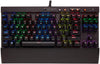 Corsair Keyboard K65 LUX RGB Compact Mechanical Keyboard - USB Passthrough & Media Controls - Linear & Quiet - Cherry MX Red - RGB LED Backlit