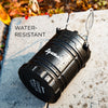 Tquens L400 Camping Lantern with Auto On/Off Function and Collapsible and water resistance and Battery Operated for Outdoors, Camping, Hiking, Fishing, Emergency - Black