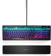 SteelSeries Keyboard Apex 5 Hybrid Mechanical Gaming Keyboard – Per-Key RGB Illumination – Aircraft Grade Aluminum Alloy Frame – OLED Smart Display (Hybrid Blue Switch)
