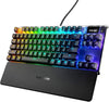 SteelSeries Keyboard Apex 7 TKL Compact Mechanical Gaming Keyboard – OLED Smart Display – USB Passthrough and Media Controls – Tactile and Clicky – RGB Backlit (Blue Switch)