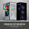 Corsair PC Case iCUE 220T RGB Airflow Tempered Glass Mid-Tower Smart Case, White