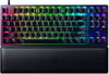 Razer Keyboard Huntsman V2 TKL Tenkeyless Gaming Keyboard: Fastest Linear Red Optical Switches Gen2 w/Sound Dampeners & 8000Hz Polling Rate - Detachable TypeC Cable - Doubleshot PBT Keycaps - Ergonomic Wrist Rest