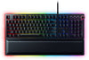 Razer Keyboard Huntsman Elite Gaming Keyboard: Fastest Keyboard Switches Ever - Clicky Optical Switches - Chroma RGB Lighting - Magnetic Plush Wrist Rest - Dedicated Media Keys & Dial Purple Switch - (Classic Black)