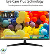 ASUS Monitor VY279HE 27" Eye Care Monitor, 1080P Full HD, 75Hz, IPS, 1ms, Adaptive-Sync/FreeSync, Eye Care Plus, Color Augmentation, HDMI VGA, Frameless, VESA Wall Mountable, Black