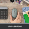 Logitech Mouse Pebble M350 Wireless Mouse with Bluetooth or USB - Silent, Slim Computer Mouse with Quiet Click for iPad, Laptop, Notebook, PC and Mac - (Eucalyptus)