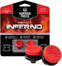 KontrolFreek Performance Thumbsticks FPS Freek Inferno for Nintendo Switch Pro Controller, 2 High-Rise Concave (Red)