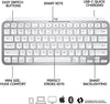 Logitech Keyboard MX Keys Mini for Mac Keyboard for Mac Wireless Mouse Combo - Backlit Keys, USB-C, Bluetooth, Ergonomic, Compact, Fast Scroll, Optimised for macOS, iPadOS – Pale Grey
