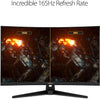 ASUS Monitor TUF Gaming VG32VQ1B 32" 2K HDR Curved Monitor - WQHD (2560 x 1440), 165Hz (Supports 144Hz), 1ms, Extreme Low Motion Blur, Speaker, FreeSync Premium, VESA Mountable, DisplayPort, HDMI