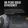 Cooler Master PSU V750 Gold V2 Full Modular,750W, 80+ Gold Efficiency, Semi-fanless Operation, 16AWG PCIe high-Efficiency Cables v, Black Edition
