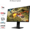 Asus Monitor VG278Q 27" Full HD 1080P 144Hz 1ms Eye Care G-Sync Compatible Adaptive Sync Gaming Monitor with DP HDMI DVI