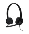 Logitech Headset H151 Analog Stereo Headset with Boom Microphone - (Black)