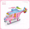 LOZ 1121 MINI Pink Helicopter Vehicle Nano Diamond Creative Brick 479pcs