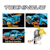 Sembo Techinque Porscho Race Car Model Blocks No.701502 517pcs (Blue/Orange)