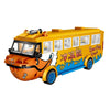 LOZ 1115 Surfing Duck Yellow Bus Amphibious Car 3D Model 546pcs