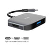 Flujo FJ-CH-27-G USB-C To Hdmi 4K Support Grey Hdmi Port USB3.0 USB2.0