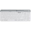 Logitech Keyboard K580 Slim Multi-Device Wireless Keyboard for Chrome OS - Bluetooth/USB Receiver, Easy Switch, 24 Month Battery (White)