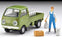 TomyTec LV-198a Mazda Porter Cab Three-way Open (Green) with Figure