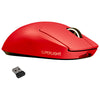Logitech Mouse G Pro X SUPERLIGHT Wireless Gaming Mouse, Ultra-Lightweight, HERO 25K Sensor, 25,600 DPI, 5 Programmable Buttons, Long Battery Life (Red)