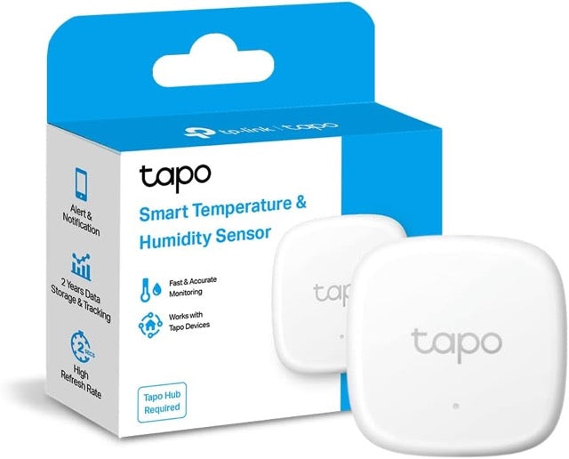 TP-Link Tapo Temperature and Humidity Sensor Starter Kit: Temperature  Sensor Tapo T310 + Hub Tapo H100 (High-Accuracy Swiss-Made Sensor |  Real-Time