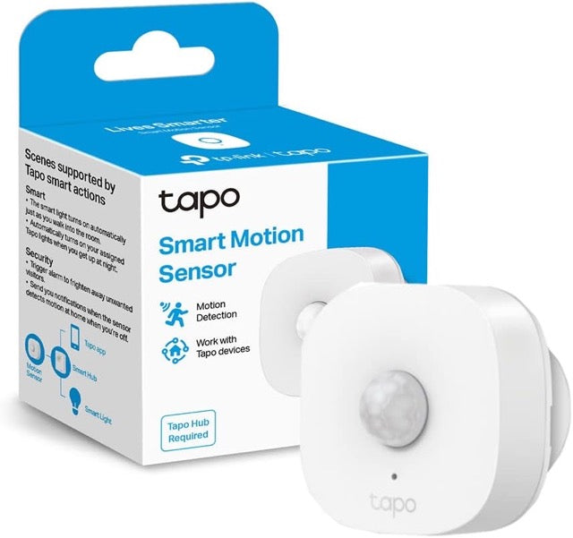 TP-Link Tapo Motion Sensor Starter Kit: Motion Sensor Tapo T100 + Hub Tapo  H100 (Long Battery Life, Wide Range Detection, Adjustable Sensitivity
