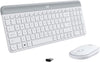 Logitech Combo MK470 Slim Wireless Keyboard and Mouse Combo - Low Profile Compact Layout, Ultra Quiet Operation, 2.4 GHz USB Receiver with Plug and Play Connectivity, Long Battery Life - (White)