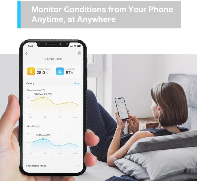 Tp-Link Tapo Smart Temperature & Humidity Monitor, Free Data Storage,  Real-Time