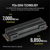 Corsair MP600 PRO 2TB M.2 NVMe PCIe x4 Gen4 SSD (Up to 7,000MB/sec) BlackC NAND Aluminum Heatspreader