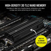 Corsair MP600 PRO 2TB M.2 NVMe PCIe x4 Gen4 SSD (Up to 7,000MB/sec) BlackC NAND Aluminum Heatspreader