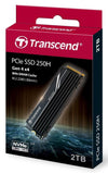 Transcend 2TB MTE250H NVMe Gen4 PCIe, M.2 2280 w/Aluminum Heatsink, Up to 7,200MB/s - TS2TMTE250H (Compatible with PS5)